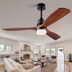 Ventilador de techo de 132 cm con luz para sala
