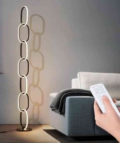 Lámpara de pie LED tipo cadena de 48 W y 3 tonos