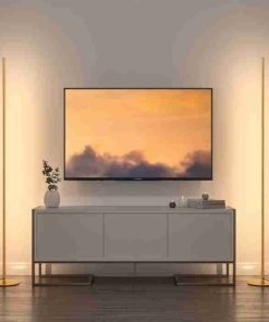 Juego de 2 lámparas de pie LED minimalistas de 146 cm