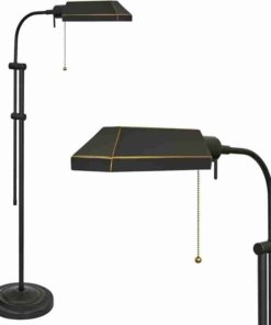 Lámpara de pie industrial moderna de 147 cm, bronce oscuro