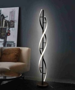 Lámpara de pie LED en espiral de 30 W con control remoto