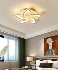 Lámpara de techo LED moderna en forma de flor regulable