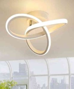 Lámpara de techo LED semiempotrada de 22 W, luz cálida