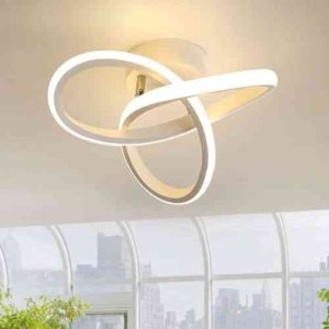 Lámpara de techo LED semiempotrada de 22 W, luz cálida