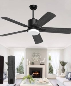 Ventilador de techo de 132 cm con luz y control remoto