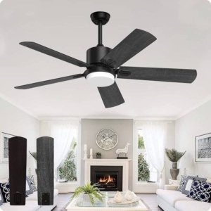 Ventilador de techo de 132 cm con luz y control remoto