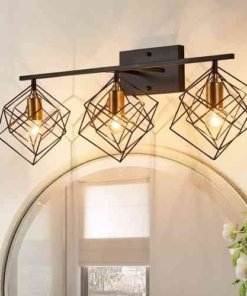 Lámpara de baño moderna sobre espejo, 3 luces
