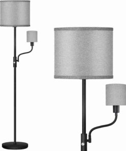 Lámpara de pie LED boho de 12 W con luz de lectura
