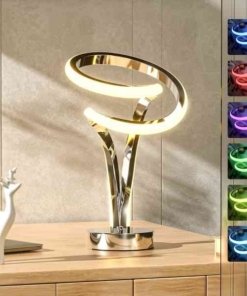 Lámpara de mesa RGB en espiral táctil regulable, modelo C