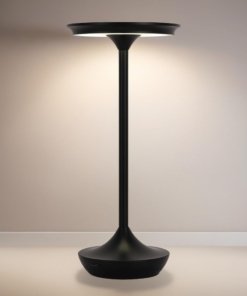Lámpara de mesa recargable portátil para exterior, negra