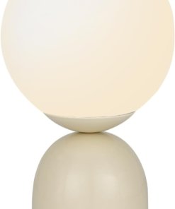 Lámpara de mesa inalámbrica de cristal en forma de globo