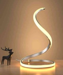 Lámpara LED circular en espiral para mesa o escritorio