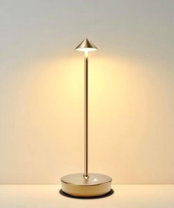 Lámpara de mesa inalámbrica recargable, bronce
