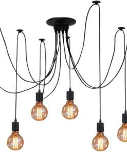 Candil de techo moderno de metal, 8 luces