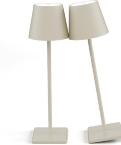 Paquete de 2 lámparas de mesa LED inalámbricas, blancas, modelo B