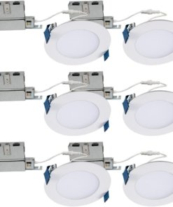 Paquete de 6 luces LED empotrables de 10 cm, 750 lúmenes
