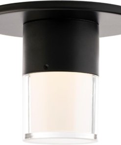Luz LED de superficie de 9 cm, negra