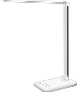 Lámpara de escritorio LED regulable, blanca