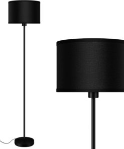 Lámpara de pie moderna para sala, negra, modelo B