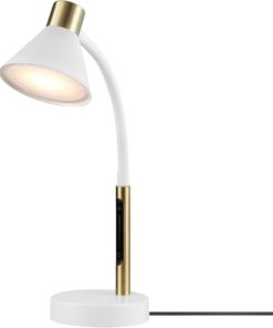 Lámpara de escritorio LED de 38 cm, blanca