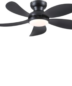 Ventilador de techo de perfil bajo de 107 cm, negro