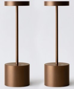 Paquete de 2 lámparas de mesa recargables inalámbricas, moca