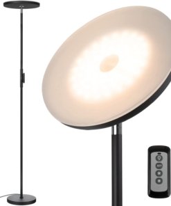 Lámpara de pie de 30 W y 2400 lúmenes, blanca
