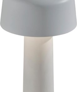 Lámpara de mesa inalámbrica con atenuador táctil, blanca