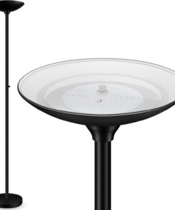 Lámpara de pie tipo antorcha LED de 30 W, negra
