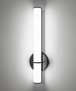 Luz de tocador para baño de 12 W, 44 cm, negra