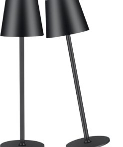 Paquete de 2 lámparas de mesa inalámbricas, negras