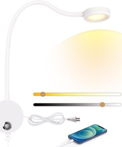 Lámparas de lectura LED regulables de montaje, blancas