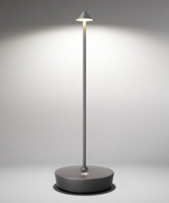Lámpara de mesa inalámbrica de 6000 mAh, gris