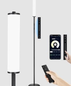 Lámpara de pie LED brillante con control remoto y táctil