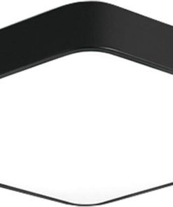Plafón LED negro de montaje empotrado
