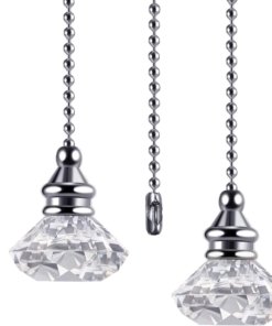 Juego de 2 adornos de cristal para cadena de ventilador