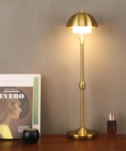 Lámpara de mesa inalámbrica portátil retro, latón