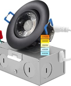 Luz LED empotrable dirigible de 8 cm con caja, 5 tonos