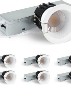 Paquete de 6 luces LED empotrables de 5 cm, 5 tonos