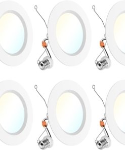 Paquete de 6 luces LED empotrables de 15 cm para reemplazo