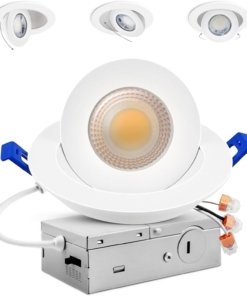 Luz LED empotrable de 10 cm con estabilizador, blanca