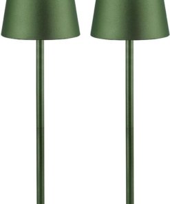 Paquete de 2 lámparas de mesa inalámbricas de 3 colores, negras