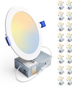 Paquete de 16 luces LED empotrables de 15 cm, 5 tonos