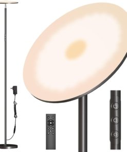 Lámpara de pie LED brillante de 36 W y 3600 lúmenes, blanca