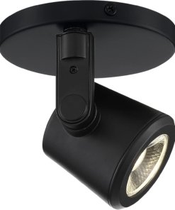 Foco ajustable para techo y pared, negro