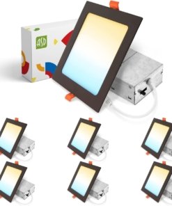 Luces LED empotrables cuadradas ultradelgadas de 15 cm