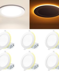 Luz LED empotrable de 10 cm, blanca