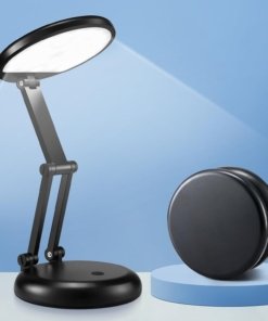 Lámpara de escritorio recargable de 3600 mAh para oficina, negra