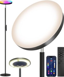 Lámpara de pie LED de doble cara con app, multicolor