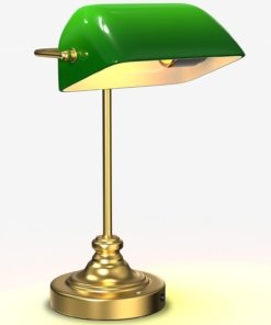 Lámpara de banquero verde para escritorio